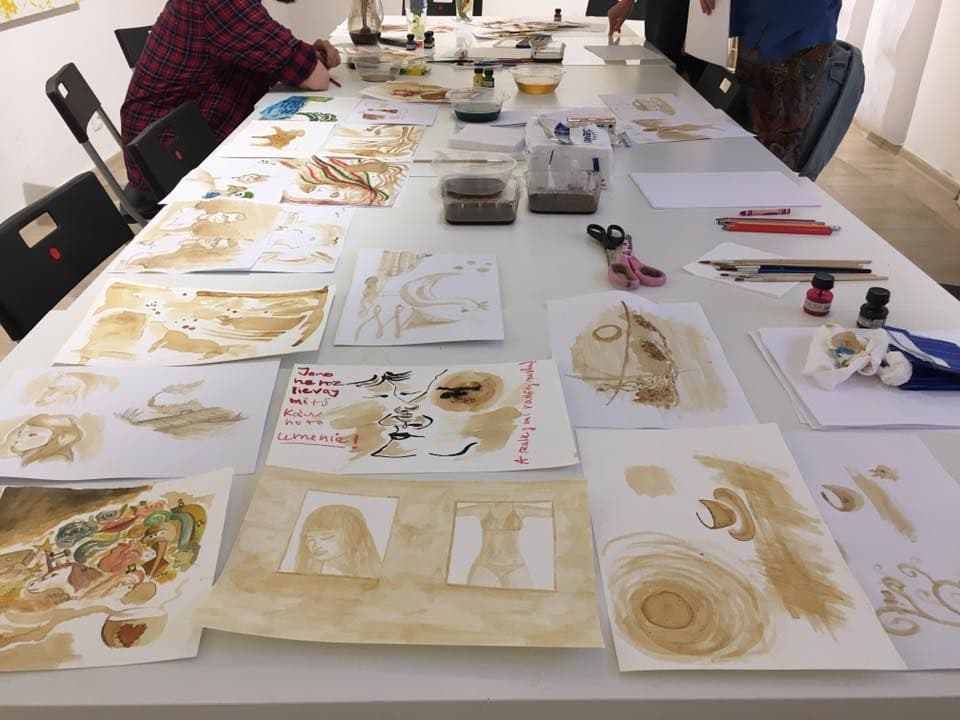 Coffeeslava - Maľovanie kávou a grafický workshop - 26.5.2017