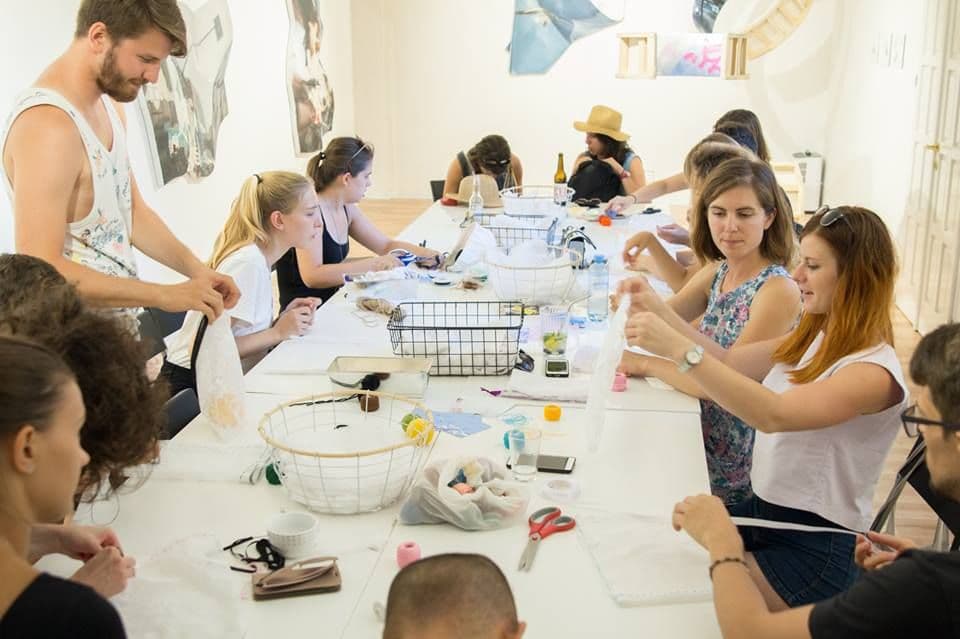 Workshop šitia vrecúšok zo záclon - 9.10.2018